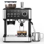 Espresso Machine with Grinder and Steam Wand