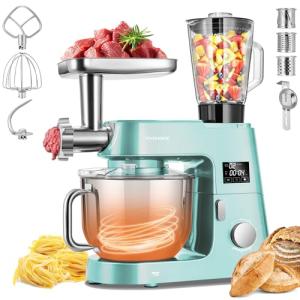 VIVOHOME 9-in-1 Stand Mixer with Timer and Attachments