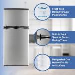 RecPro 12V Stainless Steel RV Refrigerator - 4.4 Cu Ft