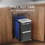 simplehuman 35L Pull-Out Recycling Bin and Trash Can