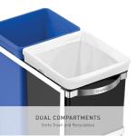 simplehuman 35L Pull-Out Recycling Bin and Trash Can