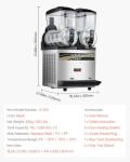 VEVOR 15L Commercial Slushy Machine for Drinks