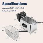 VIVOHOME 3L Stainless Steel Electric Deep Fryer