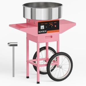 ROVSUN 21 Inch Cotton Candy Machine with Cart