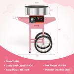 ROVSUN 21 Inch Cotton Candy Machine with Cart
