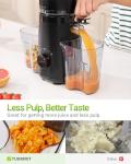 TUUMIIST Cold Press Juicer with Large Feed Chute