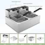 3400W Electric Deep Fryer with Dual Baskets