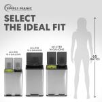 Simpli-Magic 60L Dual Compartment Step Trash Can