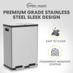 Simpli-Magic 60L Dual Compartment Step Trash Can