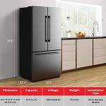 Galanz 18 Cu Ft French Door Refrigerator with Ice Maker