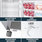 Upstreman 11.6 Cu.Ft. Stainless Steel Refrigerator