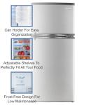 RecPro 12V Stainless Steel RV Refrigerator - 4.4 Cu Ft