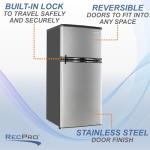 RecPro 12V Stainless Steel RV Refrigerator - 4.4 Cu Ft