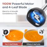 6-in-1 Stainless Steel Immersion Blender Set