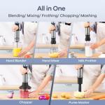 6-in-1 Stainless Steel Immersion Blender Set
