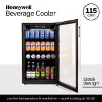 Honeywell Mini Beverage Refrigerator with Glass Door