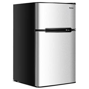 COSTWAY 3.2 Cu Ft Compact Refrigerator with Freezer