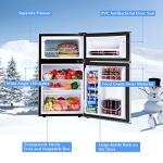 COSTWAY 3.2 Cu Ft Compact Refrigerator with Freezer