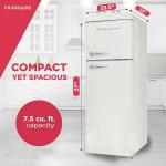Frigidaire Retro 2-Door Apartment Refrigerator, Cream