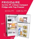 Compact Stainless Steel Top-Freezer Mini Fridge