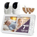 Comfyer Dual-Camera Split-Screen Baby Monitor