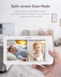 Comfyer Dual-Camera Split-Screen Baby Monitor