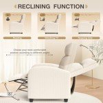 Modern Beige Massage Recliner for Mancave Comfort