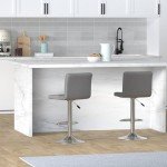 Light Grey Adjustable Leopard Bar Stools - Set of 2