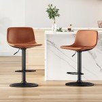 Set of 2 Adjustable Mid Century Bar Stools