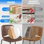 Set of 2 Brown Faux Leather Bar Stools