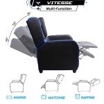 VITESSE Blue Gaming Recliner Chair - Racing Style