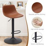 Set of 2 Adjustable Mid Century Bar Stools