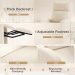 Modern Beige Massage Recliner for Mancave Comfort