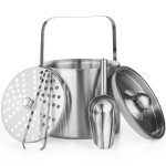 Insulated Stainless Steel Ice Bucket with Accessories