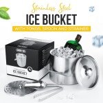 Insulated Stainless Steel Ice Bucket with Accessories