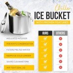 Insulated Stainless Steel Ice Bucket with Accessories