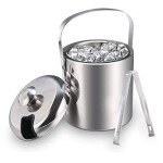 Stainless Steel Insulated Ice Bucket with Lid