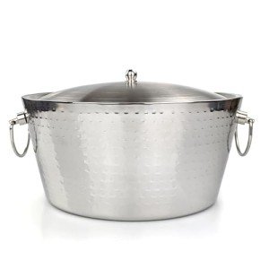 Large Stainless Steel Insulated Ice Bucket with Lid
