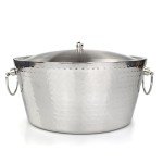 Large Stainless Steel Insulated Ice Bucket with Lid