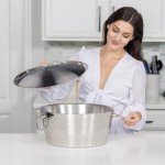 Large Stainless Steel Insulated Ice Bucket with Lid