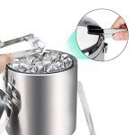 Stainless Steel Insulated Ice Bucket with Lid