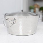 Large Stainless Steel Insulated Ice Bucket with Lid