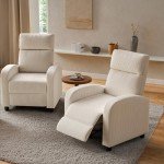Modern Beige Massage Recliner for Mancave Comfort