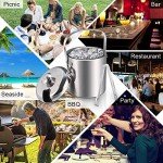 Stainless Steel Insulated Ice Bucket with Lid