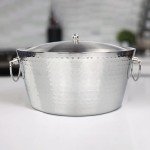 Large Stainless Steel Insulated Ice Bucket with Lid
