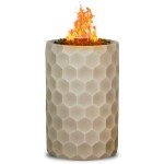 Outdoor Round Propane Fire Pit for Patios