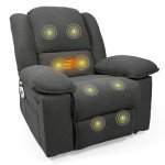 FLEXISPOT Massage Rocker Recliner Chair - Brown