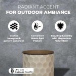 Outdoor Round Propane Fire Pit for Patios