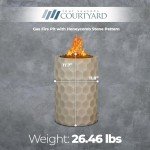 Outdoor Round Propane Fire Pit for Patios