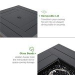 28" Propane Fire Pit Table with Wicker Design